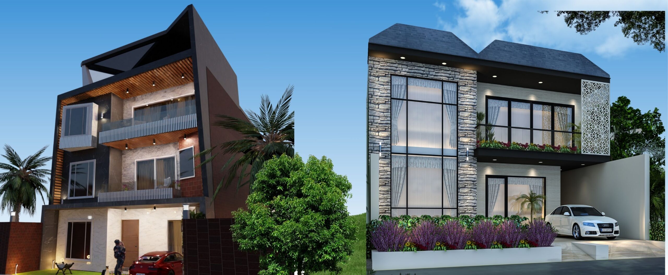 Blue and White Modern Real Estate Dream House Banner